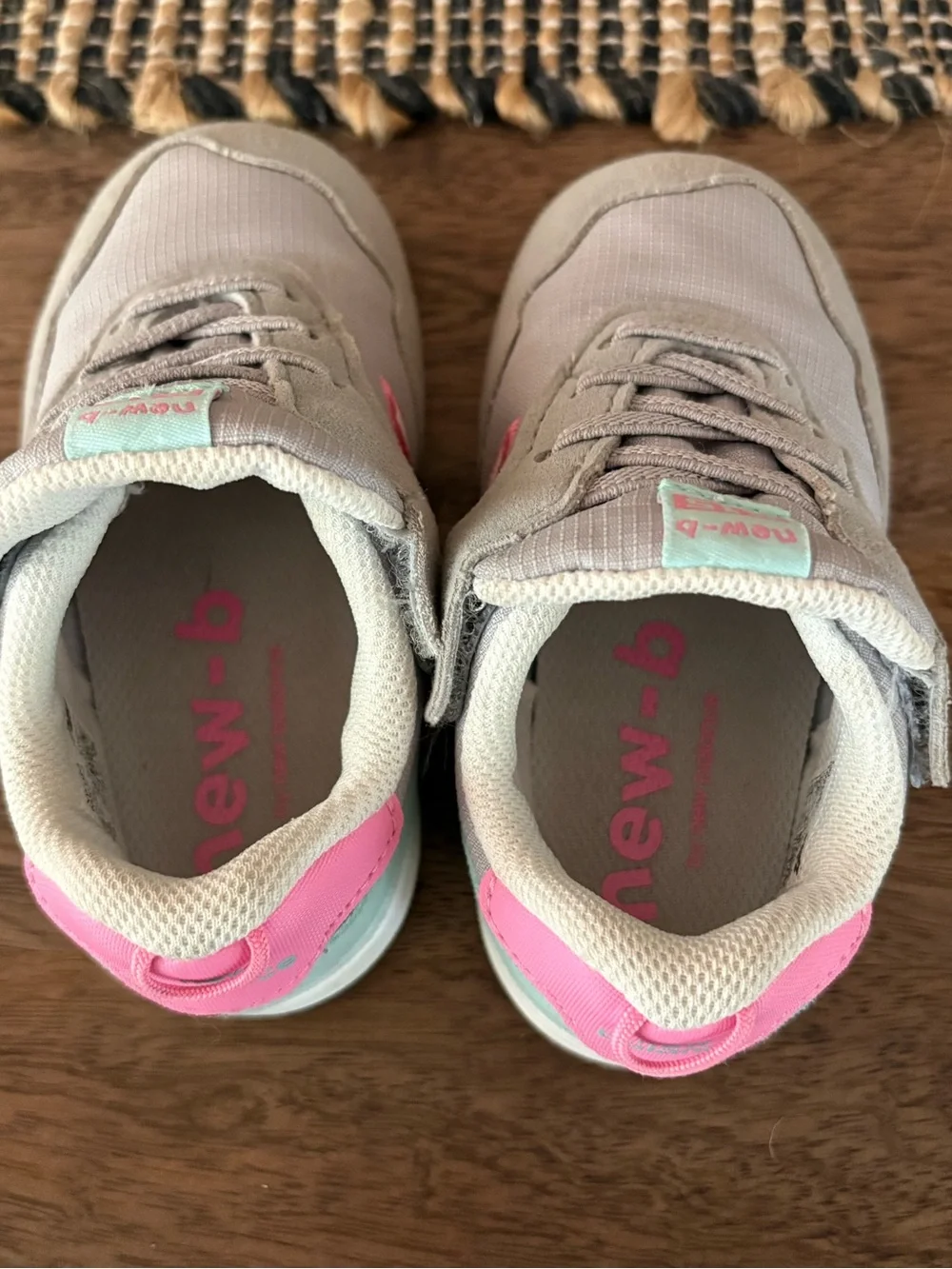 New Balance new-b 515 6.5 wide toddler pink teal gray white sneakers tennis shoe